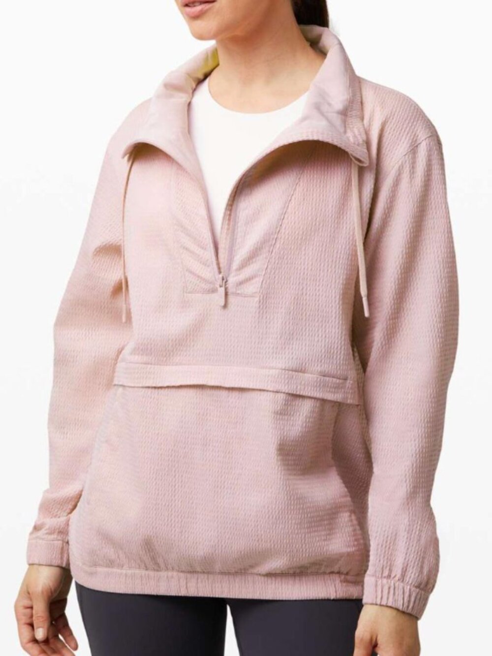 Lululemon | Light Pink "Pack Light" Pullover Quarter Zip Sweatshirt | Size M